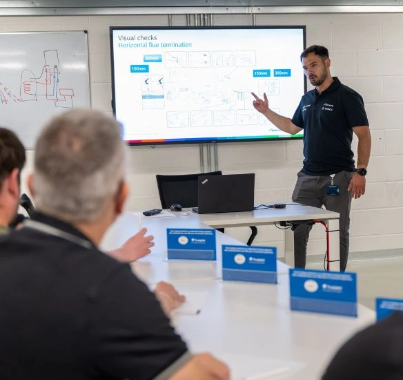 Trainer teaching class